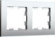 Миниатюра изображения товара Рамка для выключателей и розеток IEK Brite BR-M22-M-K47 (алюминий)