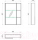 Миниатюра изображения товара Шкаф с зеркалом для ванной Какса-А Silvia 50 б/о / 466787