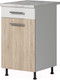 Миниатюра изображения товара Шкаф-стол кухонный Genesis Мебель Алиса 12 с ящиком 500 (белый/дуб сонома)