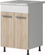 Миниатюра изображения товара Шкаф-стол кухонный Genesis Мебель Алиса 12 600 2 двери (белый/дуб сонома)
