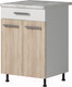 Миниатюра изображения товара Шкаф-стол кухонный Genesis Мебель Алиса 12 с ящиком 600 2 двери (белый/дуб сонома)