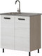 Миниатюра изображения товара Шкаф под мойку Genesis Мебель Алиса Loft 600 2 двери (дуб сонома/сосна белый)