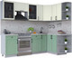 Миниатюра изображения товара Кухонный гарнитур Интерлиния Тренд 1.5x2.5 правая (мята/белый/бискайская сосна)