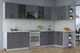 Миниатюра изображения товара Кухонный гарнитур Интерлиния Тренд 1.5x3.2 правая (пепел/пепел/опал светлый)