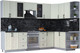 Миниатюра изображения товара Кухонный гарнитур Интерлиния Тренд 1.7x3.0 правая (белый/белый/кастилло темный)