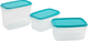 Миниатюра изображения товара Набор контейнеров Berossi Frost ИК 75837000 (3шт, бирюзовый)
