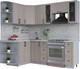Миниатюра изображения товара Кухонный гарнитур Интерлиния Тренд 1.5x2.2 левая (луна/луна/бискайская сосна)