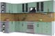 Миниатюра изображения товара Кухонный гарнитур Интерлиния Тренд 1.5x3.4 левая (мята/мята/дуб бунратти)