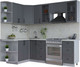 Миниатюра изображения товара Кухонный гарнитур Интерлиния Тренд 1.5x2.3 левая (пепел/пепел/опал светлый)