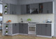 Миниатюра изображения товара Кухонный гарнитур Интерлиния Тренд 1.5x3.0 левая (пепел/пепел/опал светлый)