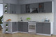Миниатюра изображения товара Кухонный гарнитур Интерлиния Тренд 1.5x3.1 левая (пепел/пепел/опал светлый)