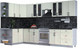 Миниатюра изображения товара Кухонный гарнитур Интерлиния Тренд 1.7x3.4 левая (белый/белый/кастилло темный)