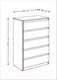 Миниатюра изображения товара Комод Mio Tesoro Мальта 5 ящика 80x121 2.05.02.090.3 (дуб сонома)