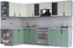 Миниатюра изображения товара Кухонный гарнитур Интерлиния Тренд 1.7x3.0 левая (мята/белый/бискайская сосна)