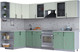Миниатюра изображения товара Кухонный гарнитур Интерлиния Тренд 1.7x3.1 левая (мята/белый/бискайская сосна)