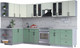 Миниатюра изображения товара Кухонный гарнитур Интерлиния Тренд 1.7x3.4 левая (мята/белый/бискайская сосна)