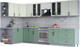 Миниатюра изображения товара Кухонный гарнитур Интерлиния Тренд 1.7x3.6 левая (мята/белый/бискайская сосна)