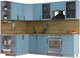 Миниатюра изображения товара Кухонный гарнитур Интерлиния Тренд 1.7x2.6 левая (океан/океан/дуб бунратти)