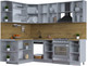 Миниатюра изображения товара Кухонный гарнитур Интерлиния Тренд 1.7x2.4 левая (пепел/пепел/опал светлый)