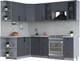 Миниатюра изображения товара Кухонный гарнитур Интерлиния Тренд 1.7x2.4 левая (пепел/пепел/опал светлый)