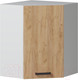 Миниатюра изображения товара Шкаф навесной для кухни Genesis Мебель Алиса Craft угловой 600 глухой (белый/дуб золотой)