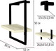 Миниатюра изображения товара Полка Millwood Навесная каркасная 30x15x30 (дуб белый Craft/металл черный)