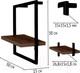 Миниатюра изображения товара Полка Millwood Навесная каркасная 30x15x30 (дуб табачный Craft/металл черный)