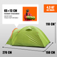 Миниатюра изображения товара Палатка Coyote Oboluse-3 v2 / CL-A23-3P-Light Green