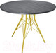 Миниатюра изображения товара Обеденный стол Sheffilton SHT-TU2-1/ТТ 90 МДФ (золото/каменный уголь)