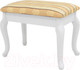 Миниатюра изображения товара Банкетка Мебелик Ретро с ящиком (белый/полоса бежевый)