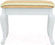 Миниатюра изображения товара Банкетка Мебелик Ретро с ящиком (белый/полоса бежевый)