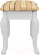 Миниатюра изображения товара Банкетка Мебелик Ретро с ящиком (белый/полоса бежевый)