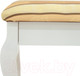Миниатюра изображения товара Банкетка Мебелик Ретро с ящиком (белый/полоса бежевый)