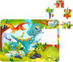 Миниатюра изображения товара Развивающая игра Puzzle Time Мир динозавров С раскраской / 4659718 (34эл)