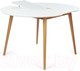 Миниатюра изображения товара Обеденный стол Tetchair Боско круглый раскладной (белый/натуральный)