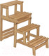 Миниатюра изображения товара Cтул-лестница Мебелик Массив (бук)