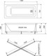 Миниатюра изображения товара Ванна акриловая Triton Прага 150x70 (с ножками и экраном)