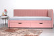 Миниатюра изображения товара Кровать-тахта DiArt София правая (велюр Ultra Rose)