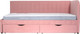Миниатюра изображения товара Кровать-тахта DiArt София правая (велюр Ultra Rose)