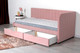 Миниатюра изображения товара Кровать-тахта DiArt София правая (велюр Ultra Rose)
