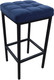 Миниатюра изображения товара Табурет барный Древпром Камелот ДП2-07 полубарный (черный матовый/катания дарк блю)