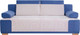 Миниатюра изображения товара Диван KRONES Атлант мод.3 (велюр синий/кремовый серый)