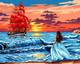 Миниатюра изображения товара Картина по номерам Школа талантов Алые паруса на закате / 7153376