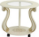 Миниатюра изображения товара Журнальный столик Мебелик Грация С на колесах (слоновая кость/золото)