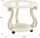 Миниатюра изображения товара Журнальный столик Мебелик Грация С на колесах (слоновая кость/золото)