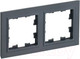 Миниатюра изображения товара Рамка для выключателей и розеток IEK Brite BR-M22-K53 (графит)