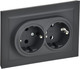 Миниатюра изображения товара Розетка IEK Brite BR-R21-16-K53-F (графит)