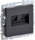 Миниатюра изображения товара Розетка IEK Brite BR-KT20-O-1-K53 (графит)