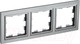 Миниатюра изображения товара Рамка для выключателей и розеток IEK Brite BR-M32-K46 (сталь)