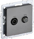 Миниатюра изображения товара Розетка IEK Brite BR-AF20-O-K46 (сталь)